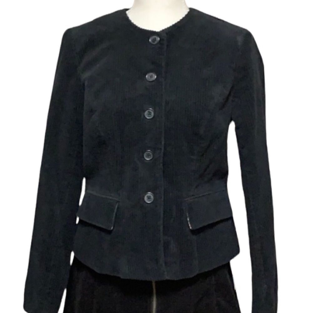 NWT Isaac Mizrahi Corduroy Round Neck Jacket Size Small